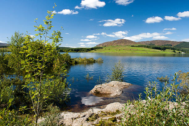 Scottish Loch and Mountain - Clatteringshaws stock photo