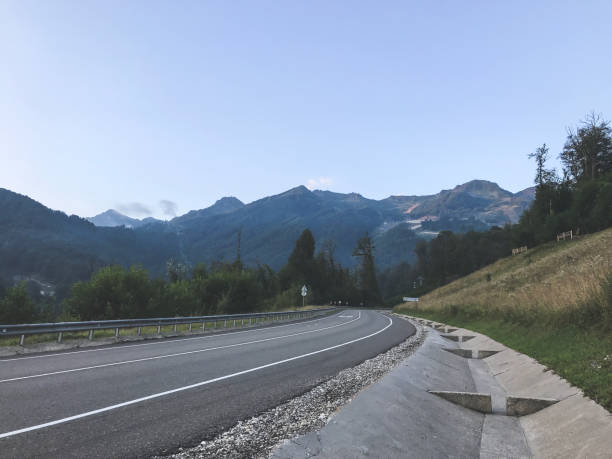 istock Mountain road in Caucasus mountains. Sochi, Russia 1198137263