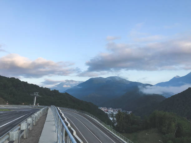 istock Mountain road in Caucasus mountains. Sochi, Russia 1198137280
