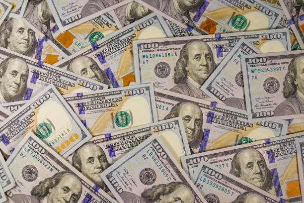 istock Background of american one hundred dollar bills 1198138517