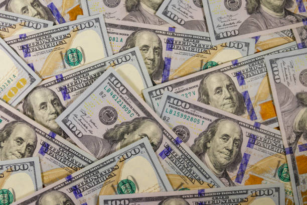 istock Background of american one hundred dollar bills 1198138519