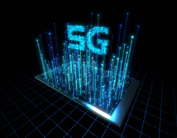 istock Tablet PC data network technology and 5G symbols, global transmission and storage of big data, Internet security technology and fintech 1198140392