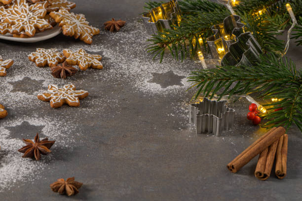 istock Christmas cookies on kitchen countertop 1198141174