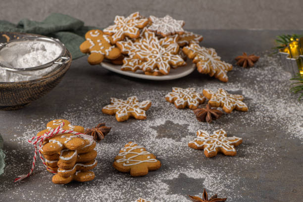 istock Christmas cookies on kitchen countertop 1198141196