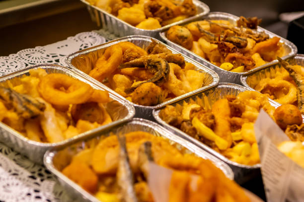 istock Food stand in a market. 1198147612