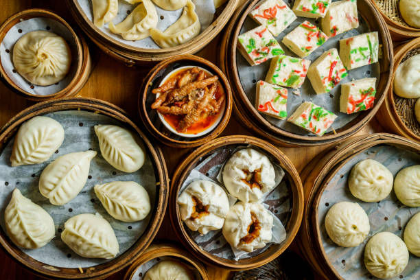 istock Steamed asian dumplings 1198150160