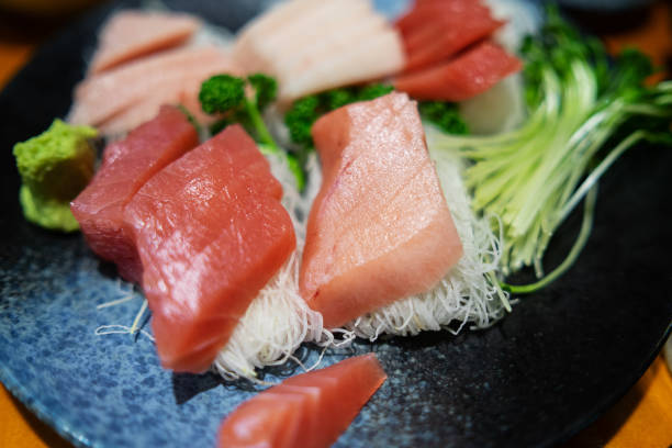 istock Raw tuna at a Japanese restaurant 1198155466