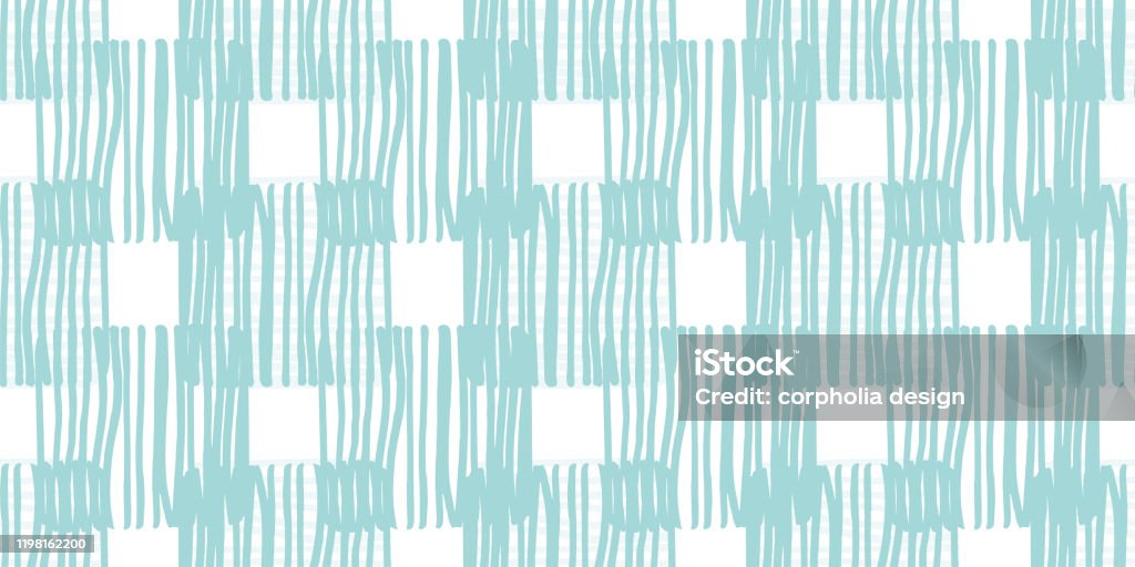 Vector Hand Drawn Square Checker Pattern Stock Illustration - Download ...