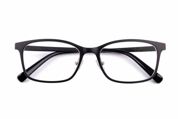 istock Black glasses isolated on white background 1198162261