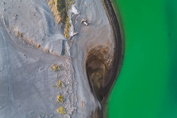 istock Lake bank and sand. 1198164652