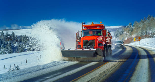 istock Snow plow Colorado Highway USA 1198169886