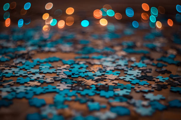 istock There are lights in the back while doing the puzzle. 1198170123