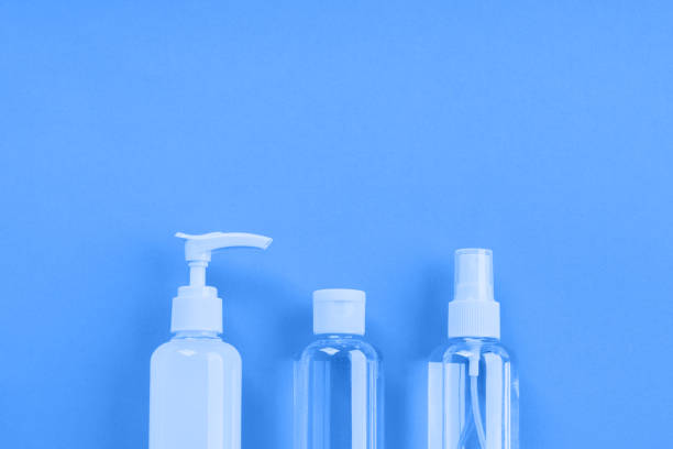 istock Generic beauty products on classic blue background 1198172479