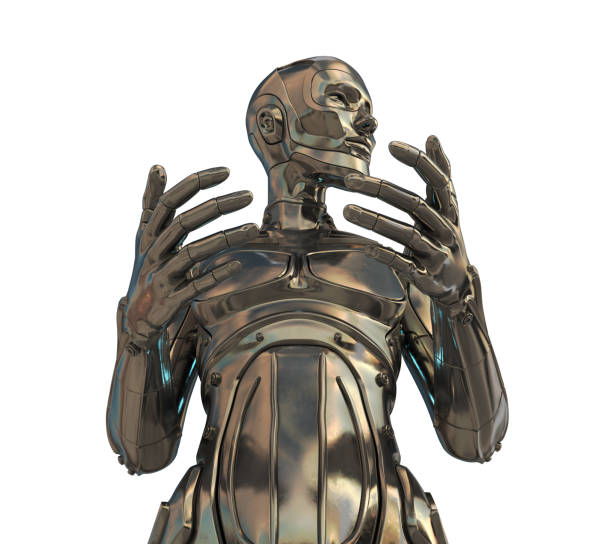 istock Metal futuristic man 119818292