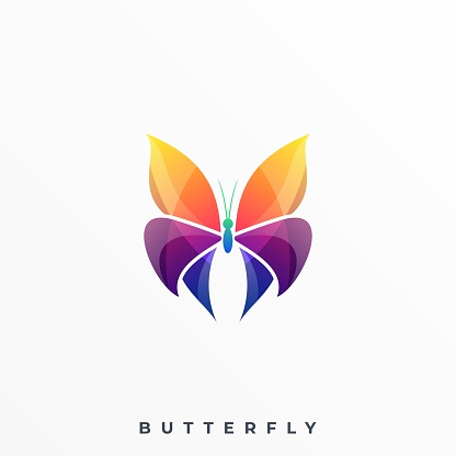 Butterfly Color Illustration Vector Template. Suitable for Creative Industry, Multimedia, entertainment, Educations, Shop, and any related business.
