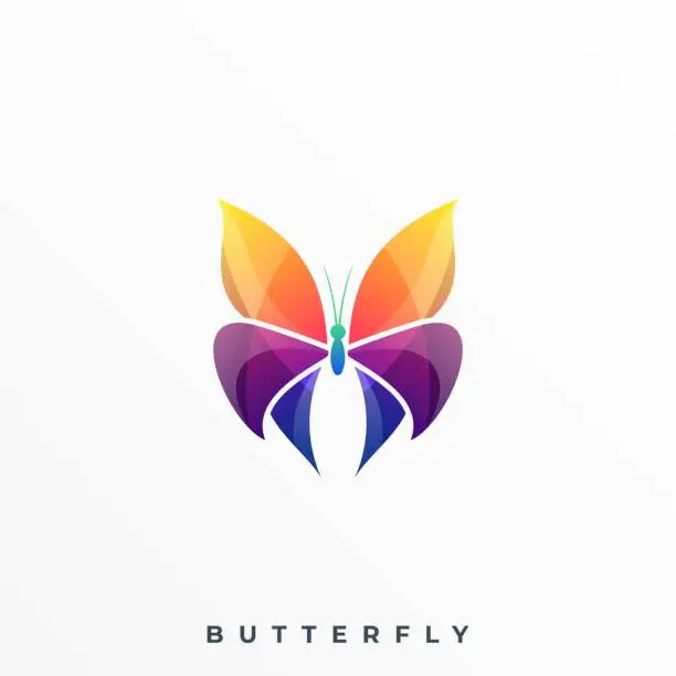 Vector illustration of Butterfly Color Illustration Vector Template