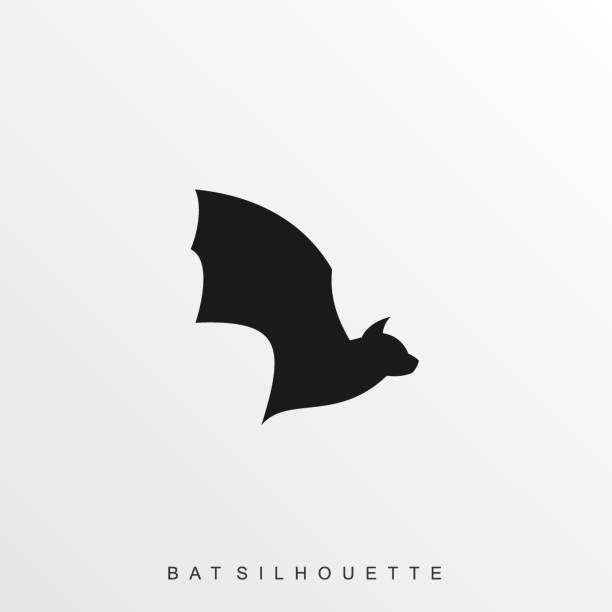 szablon wektora ilustracji fly bat - bat cartoon halloween wing stock illustrations