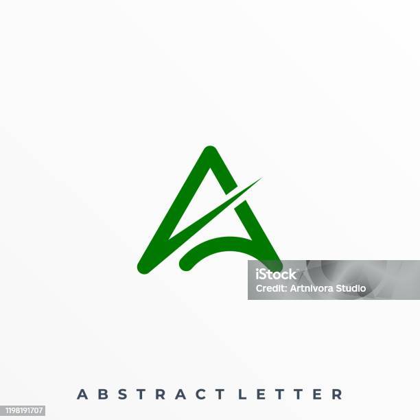 Single Abstract Letters Abstract Letter Illustration Vector Template Stock Illustration ...