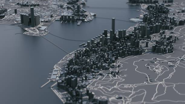 istock Hong Kong city map of 3d 1198196579