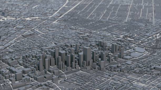istock Los Angeles city map of 3d 1198196638
