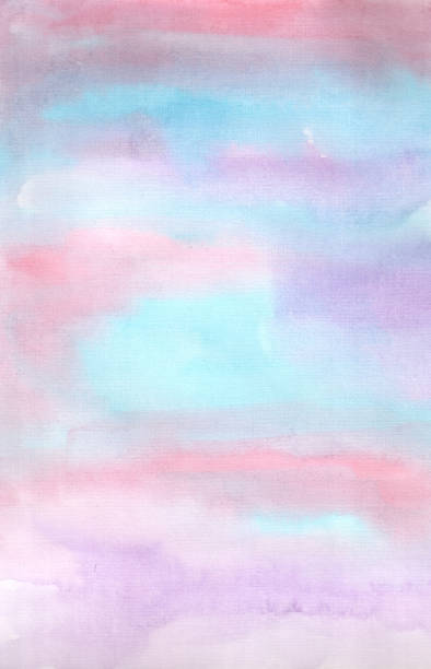 istock Red and blue watercolor background 1198196655