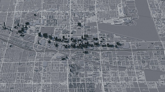 3d map of LAs Vegas city