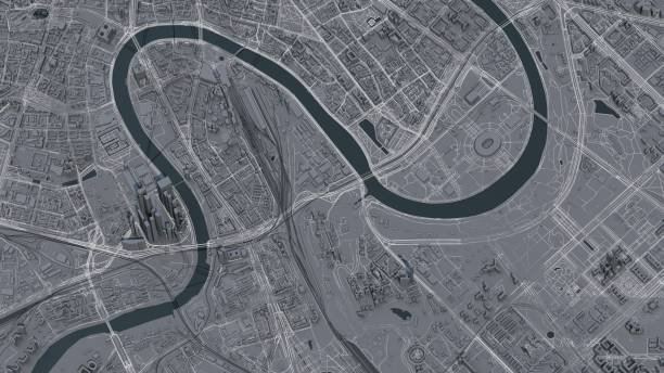 istock Moscow city 3d map 1198196712