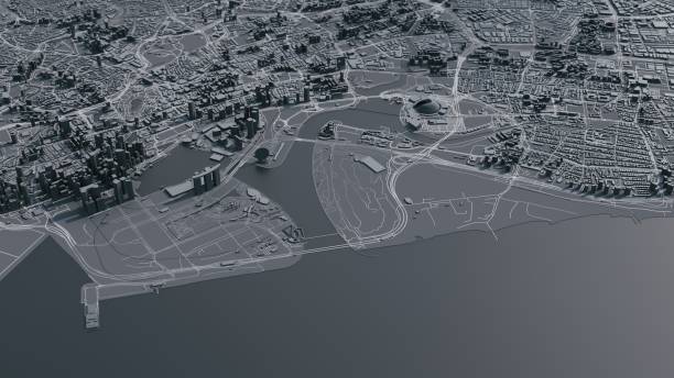 istock Singapore city 3d map 1198196728