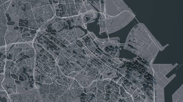 istock Singapore city 3d map 1198196764