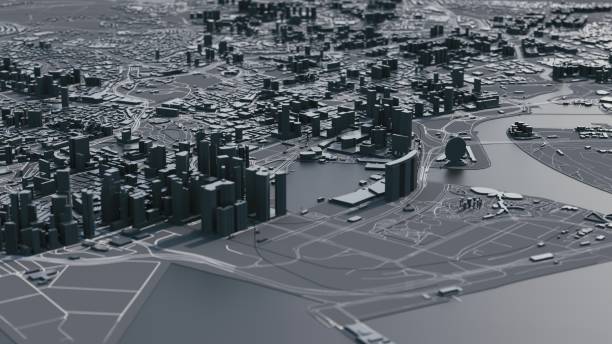 istock Singapore city 3d map 1198196801