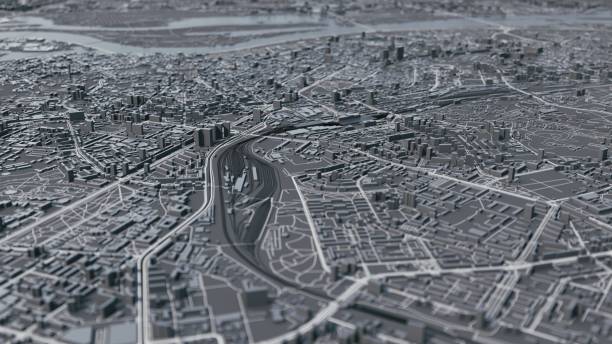 istock Kiev city 3d map. Kyiv city map 1198196966