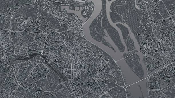 istock Kiev city 3d map. Kyiv city map 1198196968