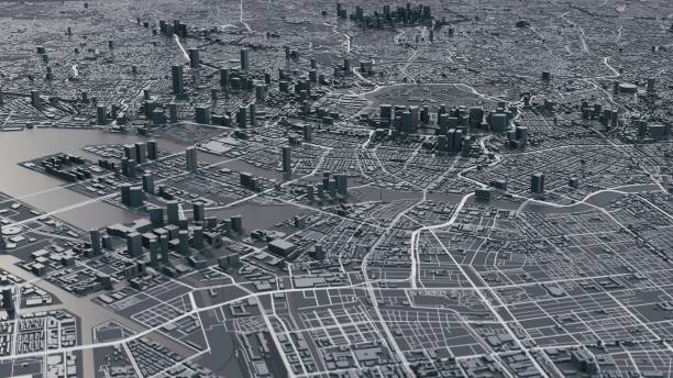 istock Tokyo city 3d map 1198197222