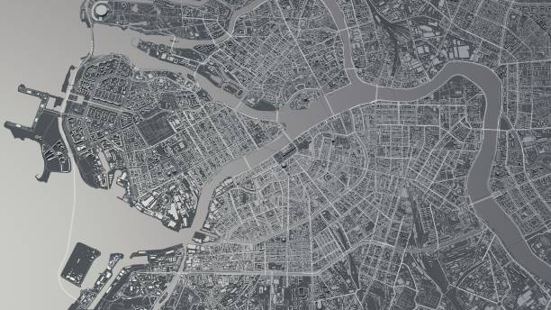 istock Saint Petersburg city 3d map 1198197272