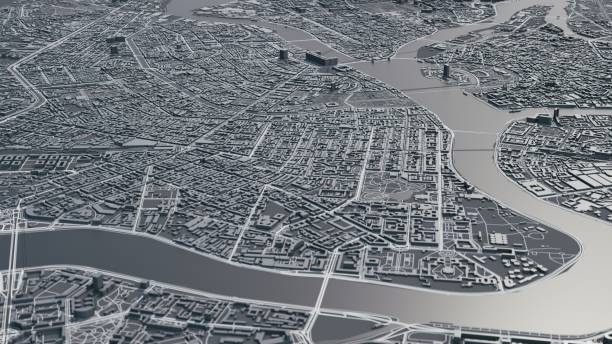 istock Saint Petersburg city 3d map 1198197311