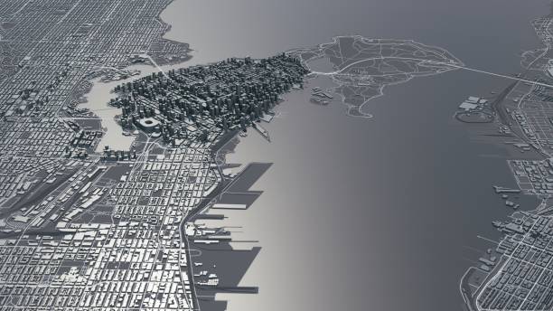 istock Vancouver city 3d map 1198197354
