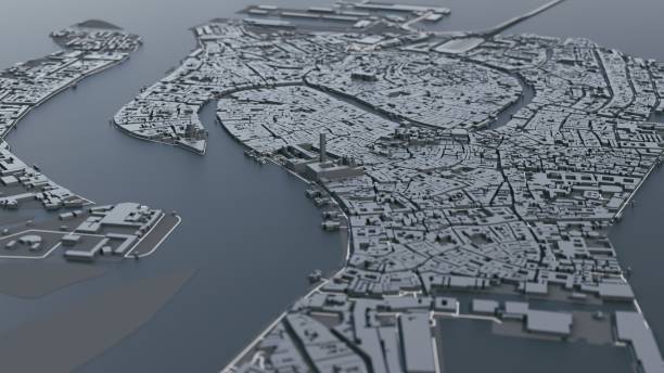 istock Venice city map of 3d 1198197357