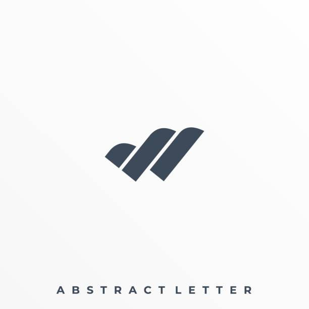추상 문자 그림 벡터 템플릿 - ribbon typescript letter vector stock illustrations