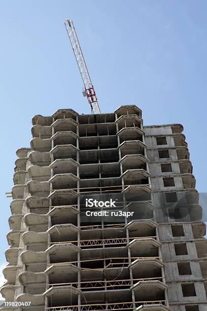 House Develop With Crane Stock Photo - Download Image Now - Aspirations, Building - Activity, Building Exterior