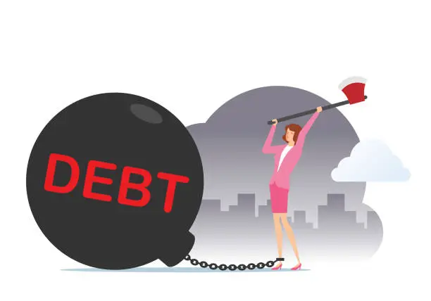 Vector illustration of Freedom From Debt