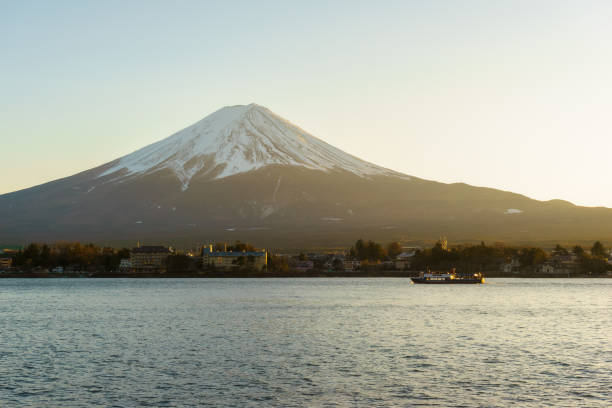 istock Mt. Fuji from Lake Kawaguchi during Sunset 1198207283