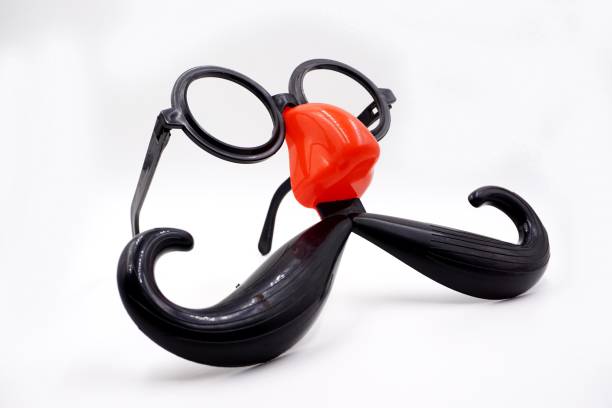 istock Costume prop - moustache and red nose glasses 1198207491
