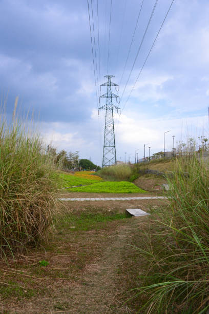 istock High voltage line in the open air. 1198208580