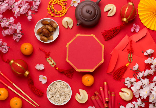 istock Decorations Chinese New Year festive background concept 1198210437