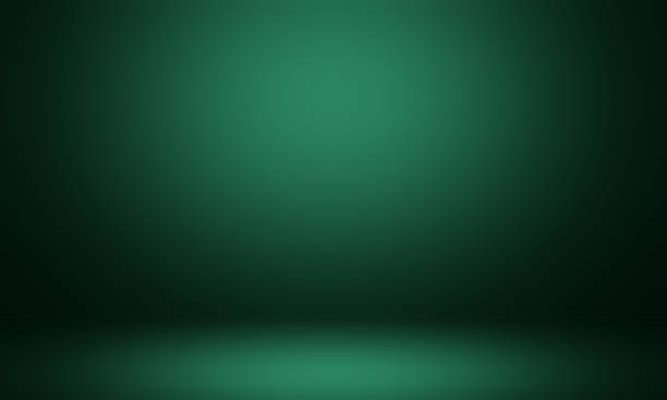 istock Green room. Empty green studio room, used as background for display your products. Abstract green gradient 1198212437
