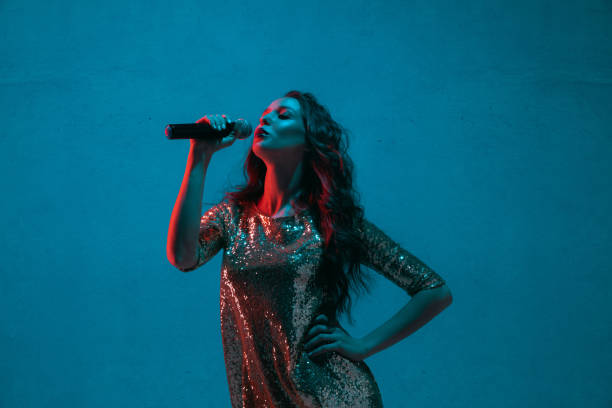 Free Stock Photo of Young singer in blue dress | Download Free Images ...