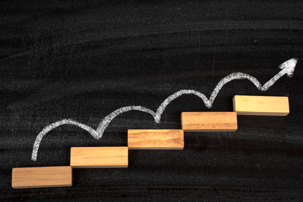 Steps on blackboard ( with place for your content )