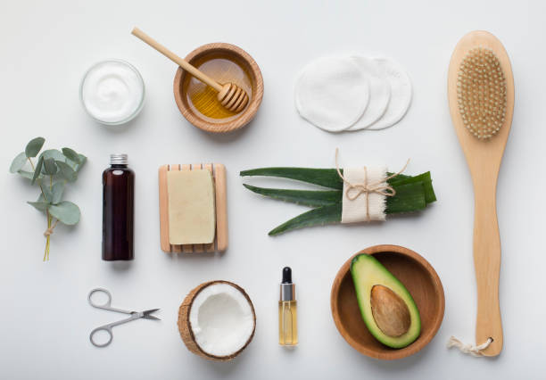 istock Natural set of healthy handmade cosmetics on white 1198221721