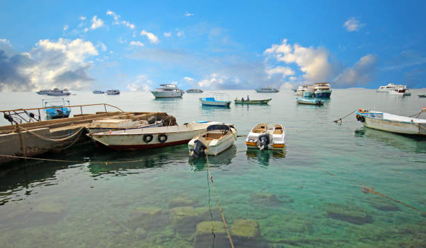 istock yacht moored beside the island Giftun. Egypt 1198222549