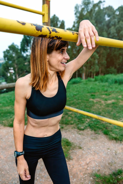 istock Tired athlete woman after training 1198223085